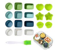 TAFACE 18 stampi per torta, pennello, scatole per cupcake e muffin in silicone riutilizzabili, per fare torte e muffin (6 forme)
