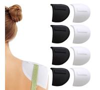 TAFACE 2 Paia Di Spalline Bianche, 2 Paia Di Spalline Nere, Spalline in Schiuma, Spalline Rimovibili, Accessori per Cucire, Spalline Incorporate, Artigianato Fai-Da-Te, Per Blazer