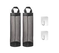 TAFACE 2 supporti per sacchetti di plastica, per sacchi della spazzatura, in rete traspirante, pieghevole, con ganci, adatti per cucina, bagno, camera da letto, ecc. (nero)