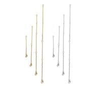 TAFACE 8 Pezzi Collana Extender, Argento e Oro, Gioielli per Bracciale e Caviglia, per Donne e Uomini (4 Taglie), Acciaio Inossidabile
