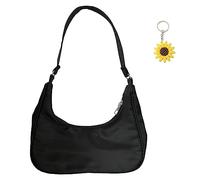 TAFACE Borsa a Tracolla Vintage Mini per Donna - Nera Con Portachiavi Girasole - Semplice e Alla Moda