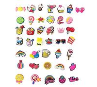 TAFACE Fibbie Per Sandali Da 40 Pezzi, Decorazioni Per Sandali Con Zoccoli, Accessori Per Scarpe In Gomma Pvc, Accessori Per Scarpe Fai-Da-Te Per La Decorazione Di Sandali