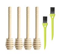 TAFACE Mescolatore per miele in legno, cucchiaio per miele a spirale, agitatore per succo, caffè, latte, tè, spazzola per la pulizia, adatto per marmellata, tè al latte, succhi di frutta, caffè,