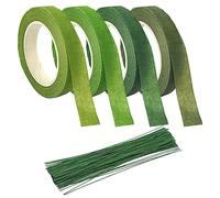TAFACE Nastro floreale 4 pezzi con filo floreale 30 pezzi 2 mm * 30 cm, nastro da imballaggio floreale, forniture per arte floreale, molti colori disponibili