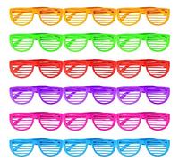 TAFACE Occhiali Da Sole Con Otturatore Cavo Da 18 Pezzi, Occhiali Al Neon, Stile Discoteca, Accessori Fotografici, Regali per Feste, Adatti per Balli, Servizi Fotografici E Feste Varie.