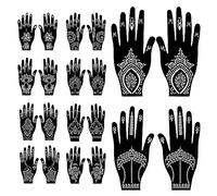 TAFACE Set di 10 stencil per tatuaggi, adesivi per tatuaggi temporanei, set di stencil per tatuaggi per donne e ragazze (nero)