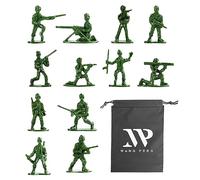 TAFACE Set di 100 statuette di soldato, 1 sacchetto di immagazzinaggio nero, soldati dell'esercito verde tradizionale, action figure militari, figure militari, action figure di guerra