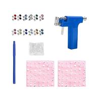 TAFACE Set di 200 pezzi per piercing alle orecchie con 12 paia di orecchini colorati, strumento per piercing alle orecchie, pistola per piercing alle orecchie, adatto per uso domestico