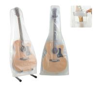 TAFALAA Copertura antipolvere per chitarra, montaggio a parete, trasparente, in PVC satinato, adatta per chitarra acustica, elettrica, ukulele, resistente all'acqua, alla polvere, allo sporco e