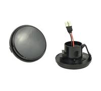 TAFASVCVMK specchietto retrovisore Indicatori Luminosi Del Ripetitore Laterale A LED Con Guscio Affumicato Rotondo Per Mazda MX5 MK1 MK2 MK3 1989-2015(Smoked Black Lens)