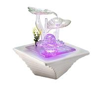 tafelfontein Tabletop Fontana d'acqua - Cascata interna Caratteristica Ambiente Apparecchi a LED e suoni naturali della cascata - per la decorazione domestica dell'ufficio decoratieve tafelfontein