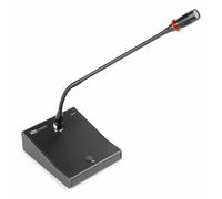 Tafelmicrofoon - Power Dynamics TM370 tafelmicrofoon met gong en LED ring voor on air indicatie - Zwart (173.420)