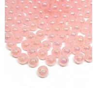 taffbeads 100 perline rotonde in acrilico colorato AB, 8 mm, iridescenti, per la creazione di gioielli, fai da te, per bracciali, collane, orecchini (rosa)