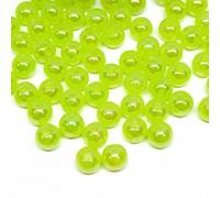 taffbeads 100 perline rotonde in acrilico colorato AB, 8 mm, iridescenti, per la creazione di gioielli, fai da te, per bracciali, collane, orecchini (verde)