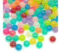 taffbeads 100 perline rotonde in acrilico colorato AB, 8 mm, iridescenti, per la creazione di gioielli, fai da te, per bracciali, collane, orecchini (multicolore)