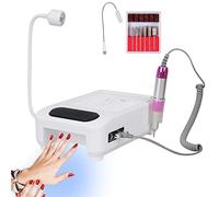 TaFoyu 4 in 1 aspirapolvere per unghie e tagliaunghie, macchina multifunzionale per la raccolta di polvere, lima per unghie elettrica professionale 45000rpm, con poggiamano