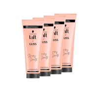 Taft Gliss - Crema lisciante Sleeky Smooth (4 x 150 ml), per capelli lisci senza piastra per capelli, con protezione aggiuntiva per asciugacapelli e anti-crespe