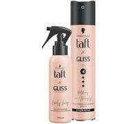 Taft Gliss FIX-SET Holding me Strongly Spray per capelli grado di tenuta 4 (250 ml), Spray per styling e protezione dal calore Lovely Long (150 ml), spray multitasking, protezione dal calore fino a
