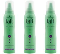 Taft Spuma Capelli Volume 3 X 150ml Tenere il Livello 3 - per Tutti Tipi Capelli