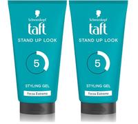 Taft Stand Up Look Styling Gel 150ml, Gel capelli uomo e donna a lunga durata per i look più estremi, con formula vegana, delicato su capelli e cuoio capelluto (Confezione da 2)