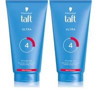 Taft Ultra Styling Gel 150ml, Gel capelli uomo e donna a lunga durata per tutti i tipi di capelli, con formula vegana, delicato su capelli e cuoio capelluto (Confezione da 2)