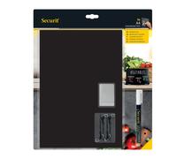 Securit Lavagna scrivibile a gesso liquido Tag A4 Nero senza cornice Set da 5