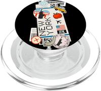 Tag aeroporti e compagnie - Carta d'imbarco di JFK, New York PopSockets PopGrip per MagSafe
