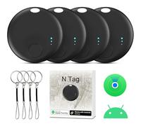 Tag Air Tracker per Android o iOS, confezione da 4 Smart Tag, Dual System iOS e Android, app Apple Find My o Google Find Hub, localizzatore di chiavi per portafogli