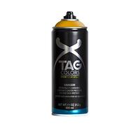 TAG Colors - G400A005 Vernice Spray per Graffiti SAYAN YELLOW da 400 ml, 1 Bomboletta Professionale per Writers e Street Artists, Smalto Full Coverage Lunga Tenuta, Finitura Opaca, 100% Made in Italy