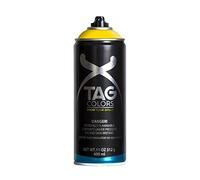 TAG Colors - G400A006 Vernice Spray per Graffiti COMET YELLOW 400 ml, 1 Bomboletta Professionale per Writers e Street Artists, Smalto Full Coverage a Lunga Tenuta, Finitura Opaca, 100% Made in Italy