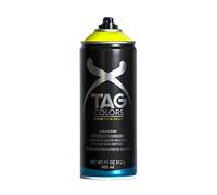 TAG Colors - G400A006 Vernice Spray per Graffiti COMET YELLOW 400 ml, 6 Bombolette Professionali per Writers e Street Artists, Smalto Full Coverage a Lunga Tenuta, Finitura Opaca, 100% Made in Italy