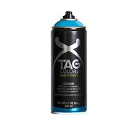 TAG Colors - G400A037 Vernice Spray per Graffiti STARGATE BLUE 400 ml, 6 Bombolette Professionali per Writers e Street Artists, Smalto Full Coverage a Lunga Tenuta, Finitura Opaca, 100% Made in Italy