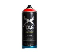 TAG Colors - G400A072 Vernice Spray per Graffiti NUCLEAR RED da 400 ml, 6 Bombolette Professionali per Writers e Street Artists, Smalto Full Coverage a Lunga Tenuta, Finitura Opaca, 100% Made in Italy