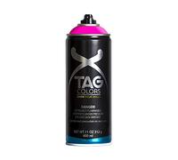 TAG Colors - G400B002 Vernice Spray per Graffiti ALPHA FLUO FUXIA 400 ml, 1 Bomboletta Professionale per Writers e Street Artists, Smalto Full Coverage Lunga Tenuta, Finitura Opaca, 100% Made in Italy