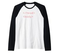Tag Corpo Testa HTML Codifica sintassi Sviluppatore Web CSS Coder Maglia con Maniche Raglan