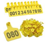Tag del bestiame da 100 pcs bestiame con bestiame con tag a orecchio per etichetta per etichetta marcatore di bestiame per le aurico giallo 901-1000