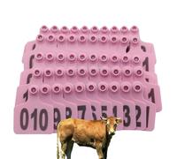 Tag del bestiame/pecore/maiale, 1-500 etichette per bestiame di plastica digitale, etichette per le orecchie di identificazione degli animali, comoda gestione di bovini, pecore e mai rosa calf301-400