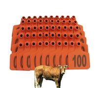 Tag del bestiame/pecore/maiale, 1-500 etichette per bestiame di plastica digitale, etichette per le orecchie di identificazione degli animali, comoda gestione di bovini, pec rosso Adult cattle201-300