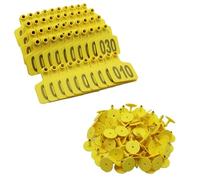 Tag dell'orecchio del bestiame grande etichetta per le orecchie di plastica per il maiale del polpaccio di bestiame con tag aurico dell'identificazione animale giallo 501-600