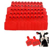 Tag dell'orecchio del bestiame TPU Precision di grandi dimensioni 100pcs Tag dell'orecchio di identificazione per il bestiame per maialini da bestiame rosso 901-1000