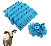 Tag dell'orecchio del bestiame TPU Precision di grandi dimensioni 100pcs Tag dell'orecchio di identificazione per il bestiame per maialini da bestiame blu 001-100