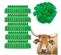 Tag dell'orecchio del bestiame TPU Precision di grandi dimensioni 100pcs Tag dell'orecchio di identificazione per il bestiame per maialini da bestiame verde 801-900