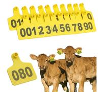 Tag dell'orecchio del bestiame TPU Precision di grandi dimensioni 100pcs Tag dell'orecchio di identificazione per il bestiame per maialini da bestiame giallo 201-300