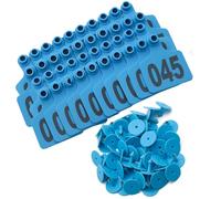 Tag di bestiame da 100 pezzi di bestiame etichette per il bestiame in plastica con etichette di identificazione degli animali per maiali di maiali di maiali di bestiame Capre da pecora blu 101-200