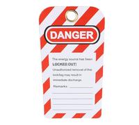 Tag di Blocco 30pcs Set di Tag Sicurezza Riscrivibile con Materiale in PVC Resistente e Anello Sospeso in Metallo per Uso Industriale e Chimico