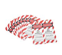 Tag Di Blocco Tagout, Lockout Tagout Kit, Etichetta di Blocco da 10 Pezzi Pericolo di Non Utilizzare Avviso di Sicurezza Etichetta Anteriore/Posteriore In Pvc per L'Attrezzatura Tagout di blocco