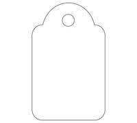 Tag di sospensione bianchi applicati 18 x 29mm 200 U. NEW