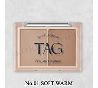 TAG Dual Multi Shading 9.4g #01 Soft Warm Pressed Powder Shading K-Beauty NUOVO