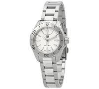 TAG Heuer Aquaracer WBP1411-BA0622 - Orologio da donna al quarzo con quadrante bianco, Grigio, 30 mm, Movimento al quarzo