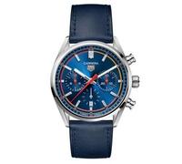 TAG Heuer Carrera Calibre Heuer 02 CBN201D.FC6543 Men's Watch - Blue Dial, Leather Strap